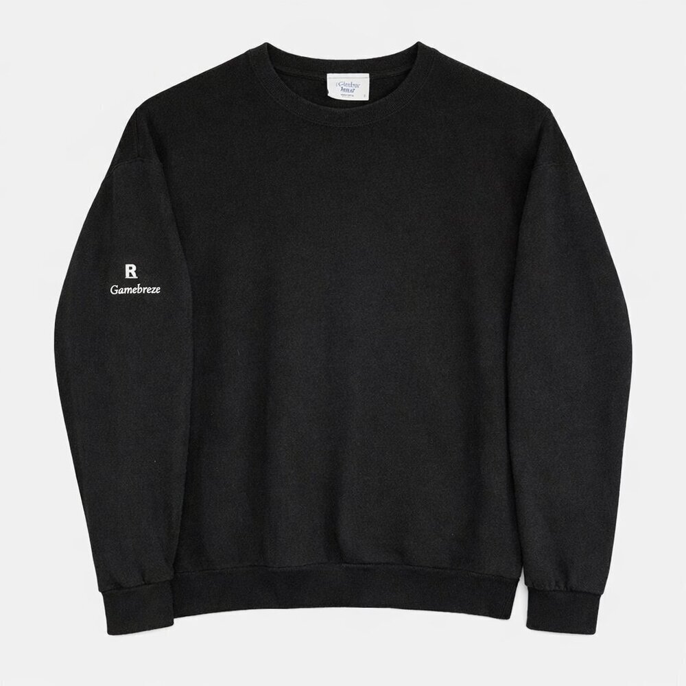 Glenbrae Spiral Sweater Size Large Merino Wool Black Embroidered Logo Men